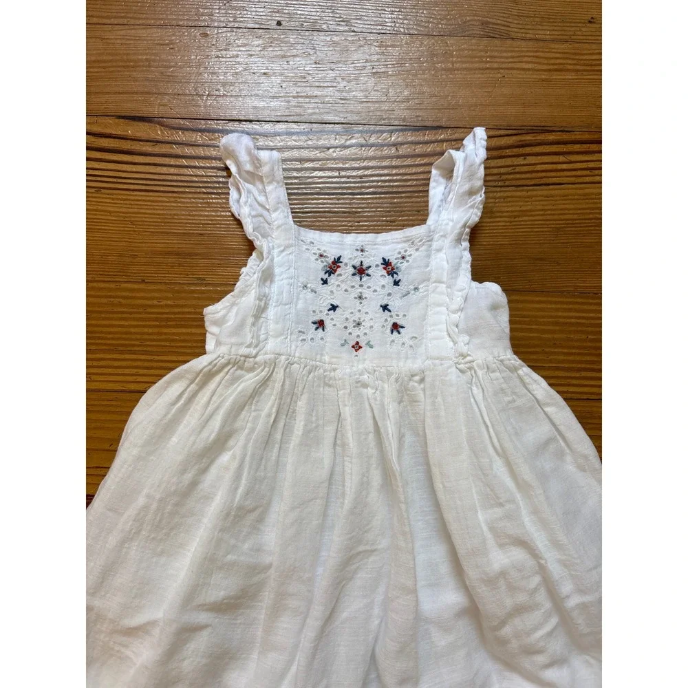 Old Navy Dress Kids White Boho Embroidered‎ Eyelet Lace SIZE 2T